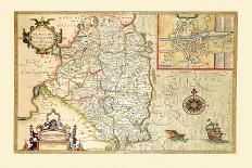 Gloucestershire, Engraved by Jodocus Hondius (1563-1612) from John Speed's 'Theatre of the Empire…-John Speed-Giclee Print