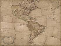 North and South America in its Principal Divisions, London, 1767-John Spilsbury-Laminated Giclee Print