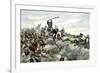 John Stark Leading a Charge of New Hampshire Militia at the Battle of Bennington, Vermont, c.1777-null-Framed Giclee Print