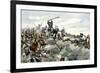 John Stark Leading a Charge of New Hampshire Militia at the Battle of Bennington, Vermont, c.1777-null-Framed Giclee Print