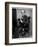 John Stuart Mill, British Philosopher and Social Reformer, 19th Century-null-Framed Giclee Print