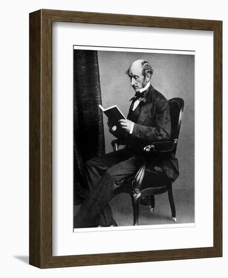 John Stuart Mill, British Philosopher and Social Reformer, 19th Century-null-Framed Giclee Print