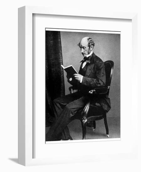 John Stuart Mill, British Philosopher and Social Reformer, 19th Century-null-Framed Giclee Print