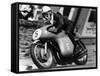 John Surtees Winning the Isle of Man Junior TT, on an MV Agusta, 1959-null-Framed Stretched Canvas