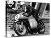 John Surtees Winning the Isle of Man Junior TT, on an MV Agusta, 1959-null-Stretched Canvas