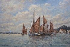 Thames Barges Racing Off Pin Mill, Suffolk, 2008-John Sutton-Giclee Print