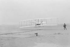 First flight, Kitty Hawk, North Carolina, 120 feet in 12 seconds, 10.35am December 17th 1903-John T. Daniels-Mounted Giclee Print