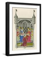 John Talbot, Earl of Shrewsbury, Presenting His Book to Queen Margaret-Henry Shaw-Framed Giclee Print