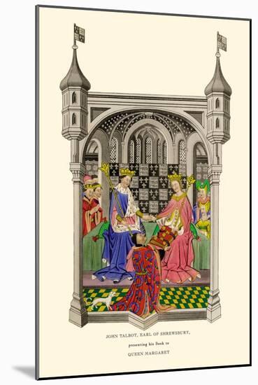 John Talbot Presenting His Book to Queen Margaret-H. Shaw-Mounted Art Print