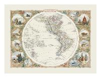 Eastern Hemisphere, 1851-John Tallis-Giclee Print
