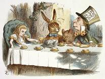 The Mad Hatter's Tea Party-John Teniel-Stretched Canvas