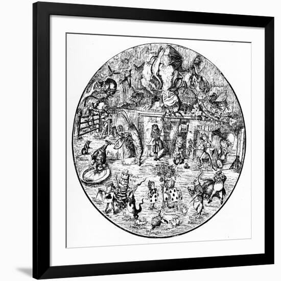 John Tenniel 's illustrations from Alice in Wonderland-John Tenniel-Framed Giclee Print