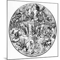 John Tenniel 's illustrations from Alice in Wonderland-John Tenniel-Mounted Giclee Print