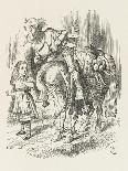 Alice Meets the Caterpillar, Illustration from Alice in Wonderland by Lewis Carroll-John Tenniel-Giclee Print