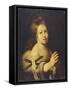 John the Baptist as Child-Bernardo Strozzi-Framed Stretched Canvas