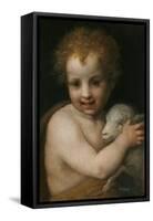 John the Baptist as Child-Andrea del Sarto-Framed Stretched Canvas