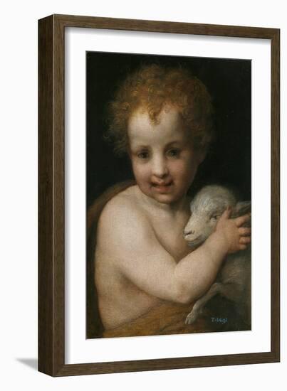 John the Baptist as Child-Andrea del Sarto-Framed Premium Giclee Print