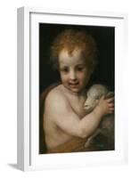 John the Baptist as Child-Andrea del Sarto-Framed Premium Giclee Print