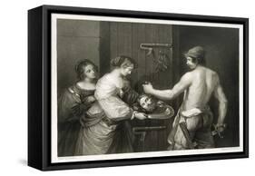 John the Baptist He is Beheaded and Salome Holds out a Dish to Receive His Head-W.h. Egleton-Framed Stretched Canvas