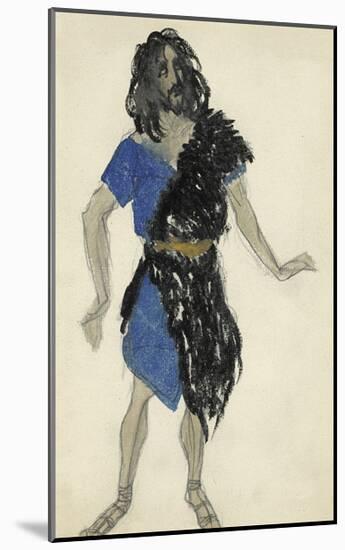 John the Baptist in Salomé-Leon Bakst-Mounted Premium Giclee Print