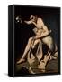 John the Baptist Playing with a Lamb-Michelangelo Merisi da Caravaggio-Framed Stretched Canvas