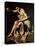John the Baptist Playing with a Lamb-Michelangelo Merisi da Caravaggio-Stretched Canvas