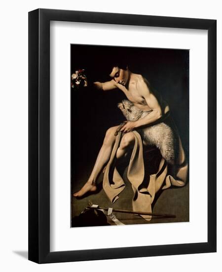 John the Baptist Playing with a Lamb-Michelangelo Merisi da Caravaggio-Framed Giclee Print