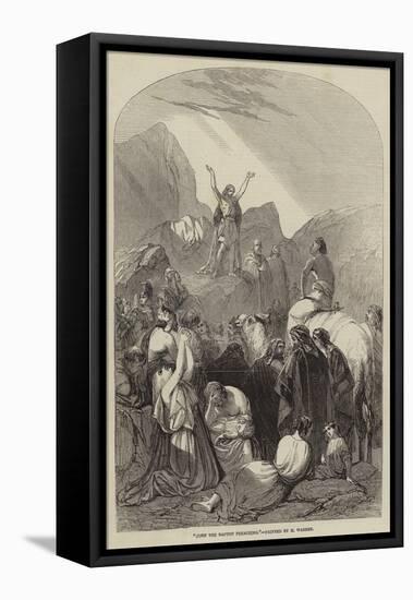 John the Baptist Preaching-Henry Warren-Framed Stretched Canvas