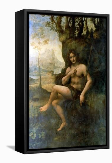 John the Baptist, with the Attributes of Bacchus, 1513-1516-Leonardo da Vinci-Framed Stretched Canvas