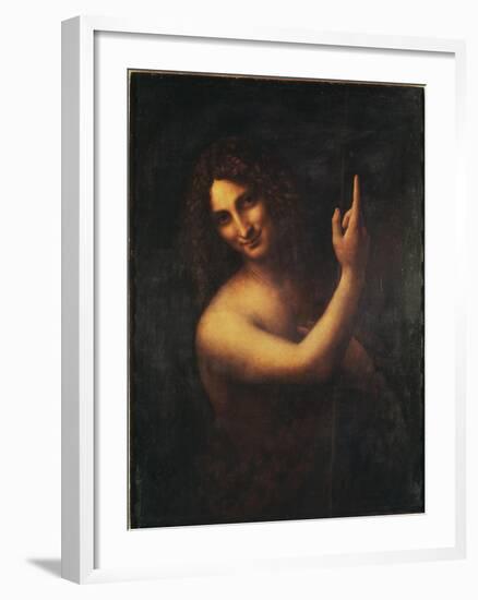 John the Baptist-Leonardo da Vinci-Framed Giclee Print