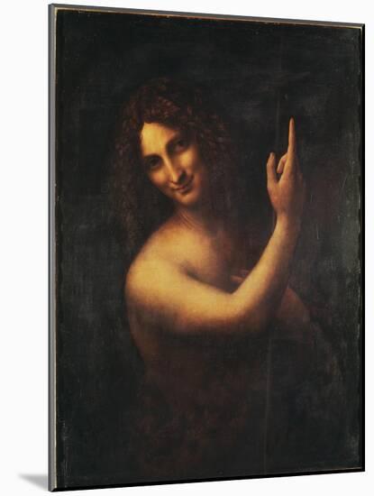 John the Baptist-Leonardo da Vinci-Mounted Giclee Print