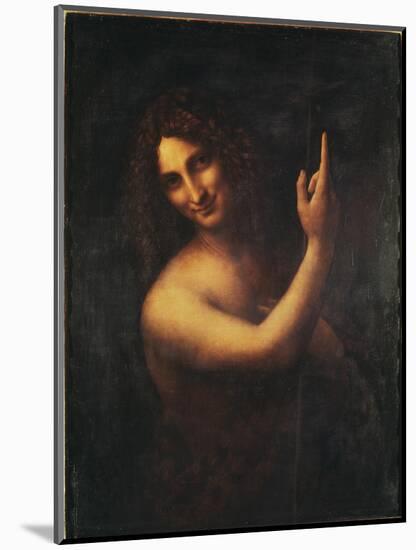 John the Baptist-Leonardo da Vinci-Mounted Giclee Print