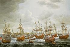 View of Figures Transporting Vegetables Along the Bank of the River Thames, 1787-John the Elder Cleveley-Giclee Print