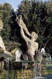 Atlas Fountain with Facade of Castle Howard in the Background-John Thomas-Stretched Canvas
