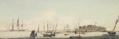 An Italian Harbour with a Genoese Chebec at Anchor-John Thomas Serres-Framed Giclee Print