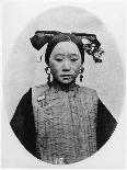 Chinese Woman Showing Her Uncovered Bound Foot Near an European Foot-John Thomson-Giclee Print