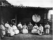 The Abbot and Monks of Kushan Monastery, C.1867-72-John Thomson-Photographic Print
