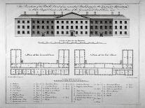 Elevation of the North Front and Plans of London Hospital, Whitechapel, London, 1752-John Tinney-Giclee Print