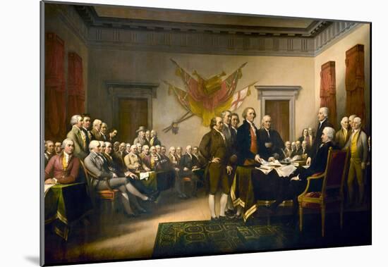 John Trumbull (Declaration of Independence) Art Poster Print-null-Mounted Poster