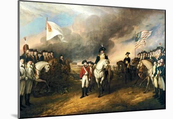 John Trumbull Surrender of Lord Cornwallis Art Print Poster-null-Mounted Poster