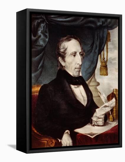 John Tyler, 10th U.S. President-Science Source-Framed Stretched Canvas