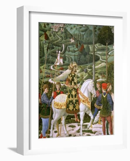 John VII Palaeologus, Eastern Roman Emperor, as One of the Three Kings-Benozzo di Lese di Sandro Gozzoli-Framed Giclee Print