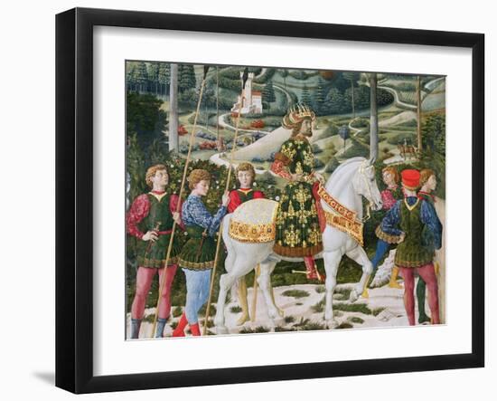 John VII Palaeologus, Eastern Roman Emperor, as One of the Three Kings-Benozzo di Lese di Sandro Gozzoli-Framed Giclee Print