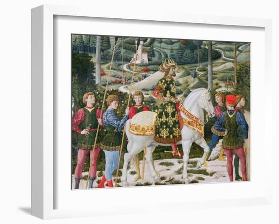 John VII Palaeologus, Eastern Roman Emperor, as One of the Three Kings-Benozzo di Lese di Sandro Gozzoli-Framed Giclee Print