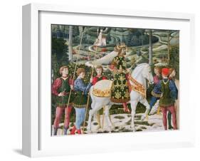 John VII Palaeologus, Eastern Roman Emperor, as One of the Three Kings-Benozzo di Lese di Sandro Gozzoli-Framed Giclee Print