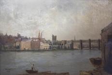 Newcastle Upon Tyne from the South-West, 1884-John Wallace-Framed Stretched Canvas