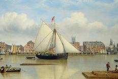 The 'William Lee' at the Mouth of the Humber Dock, Hull, or the Return of the 'William Lee', 1839-John Ward-Framed Stretched Canvas