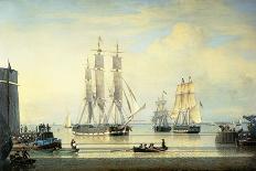 The 'William Lee' at the Mouth of the Humber Dock, Hull, or the Return of the 'William Lee', 1839-John Ward-Mounted Giclee Print