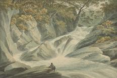 Hafod: Upper Part of the Cascade, 1793-John Warwick Smith-Framed Giclee Print