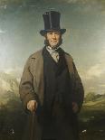 A Portrait of Robert Baird of Auchmedden, in a Grey Coat, Black Suit and a Top Hat-John Watson Gordon-Stretched Canvas